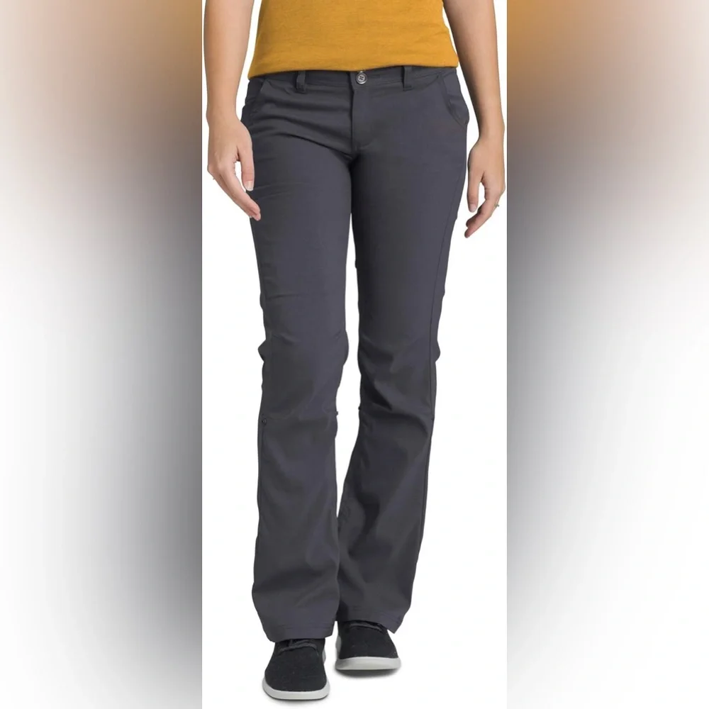 Prana Halle II Pant Convertible Roll Up Outdoor Utility Hiking Coal Gray 14 - Picture 3 of 13